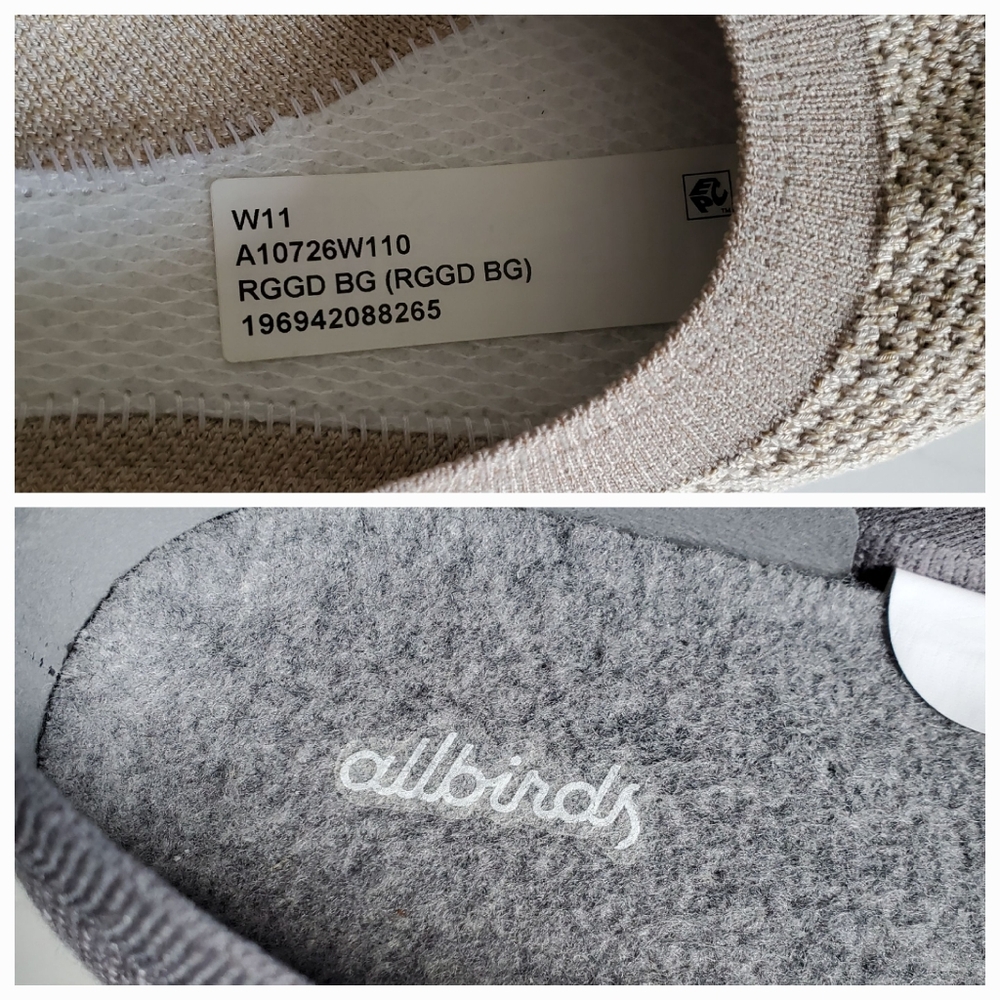 LOT OF 3 Allbirds Women's Ballerina Flats Tree Breezers 11W Beige, White, Grey - Picture 11 of 16